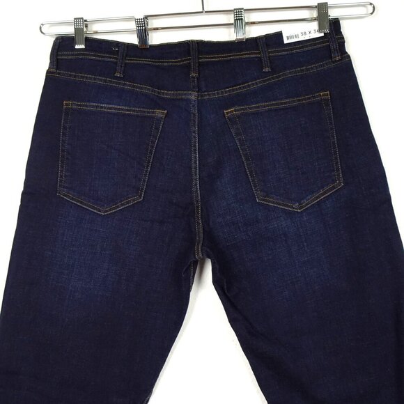 GH Bass Jeans Men's Size 38x34 Blue Denim Straight Fit 5 Pocket Stretch - Picture 5 of 11